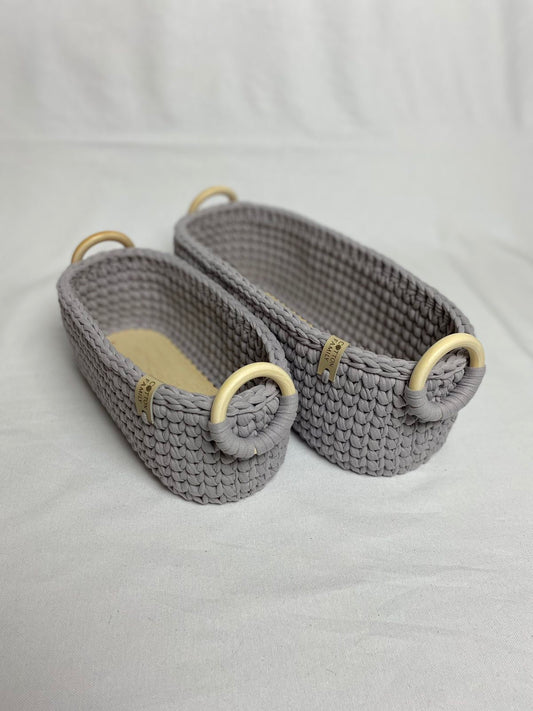 "WOODLOOP" Set of 2 Organizer Baskets