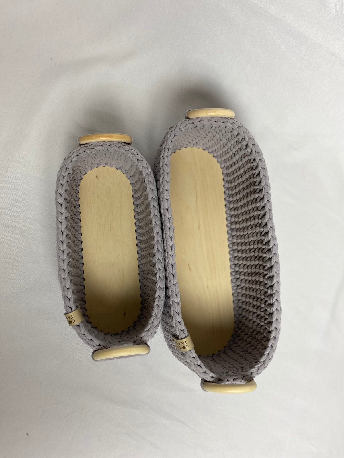 "WOODLOOP" Set of 2 Organizer Baskets