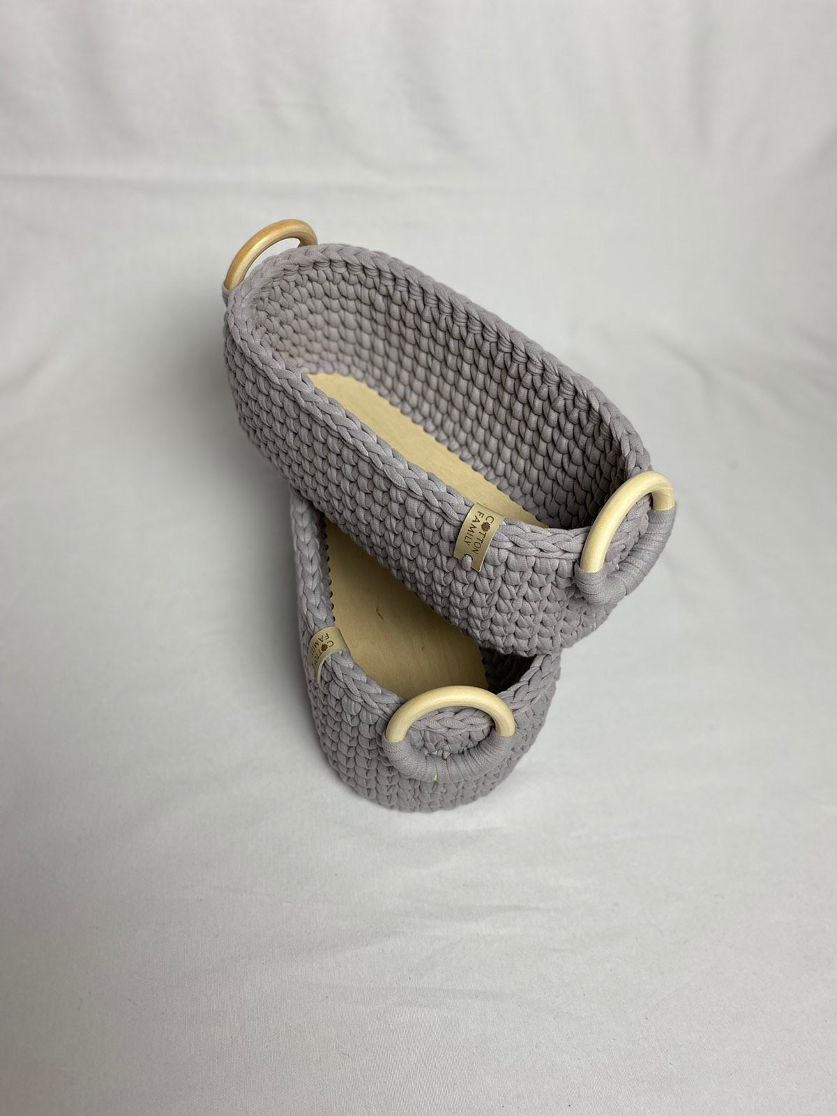 "WOODLOOP" Set of 2 Organizer Baskets