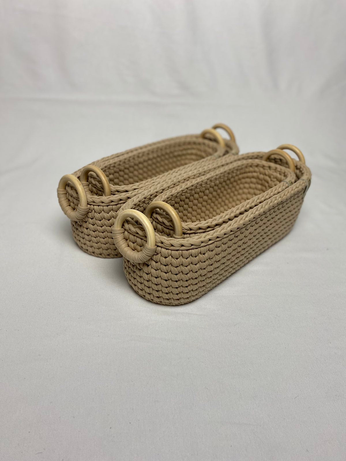 "WOODLOOP" Set of 2 Organizer Baskets