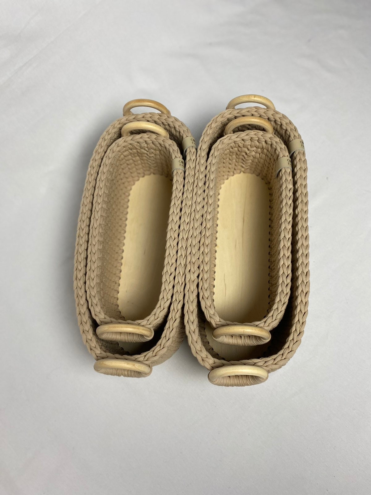 "WOODLOOP" Set of 2 Organizer Baskets