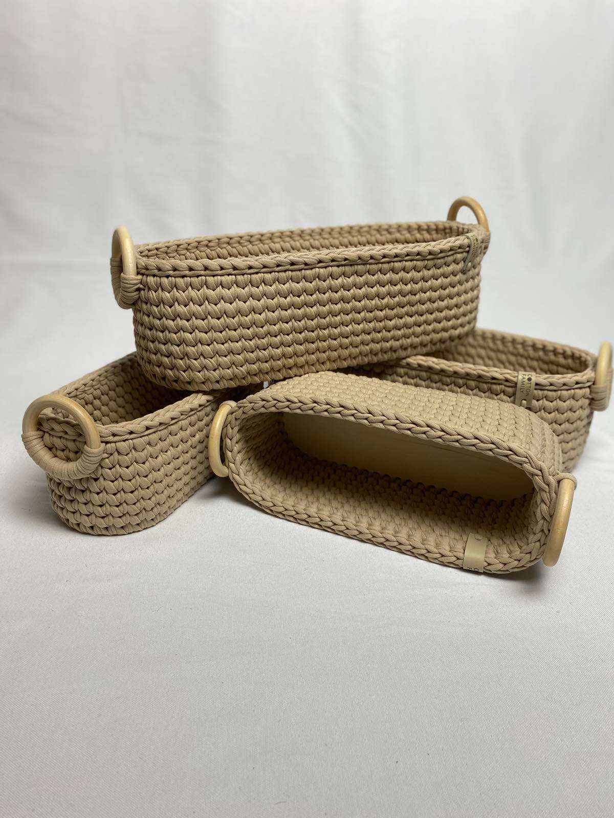 "WOODLOOP" Set of 2 Organizer Baskets