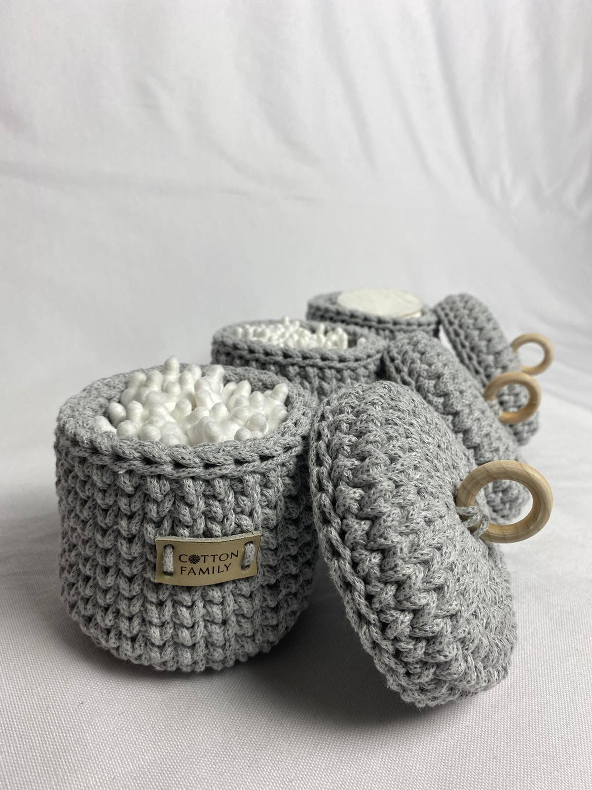 "RING" 3 Round MINI-Organizer Lidded Baskets