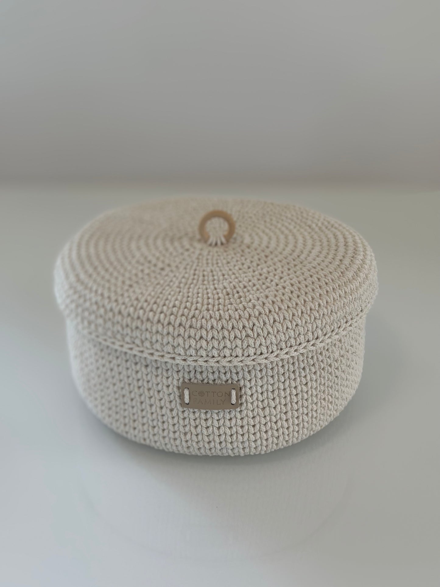 "RING" Round LARGE-Organizer Lidded Basket
