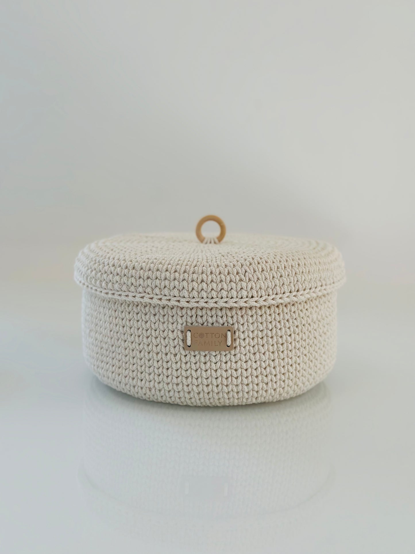 "RING" Set of 4 Round Organizer Lidded Baskets