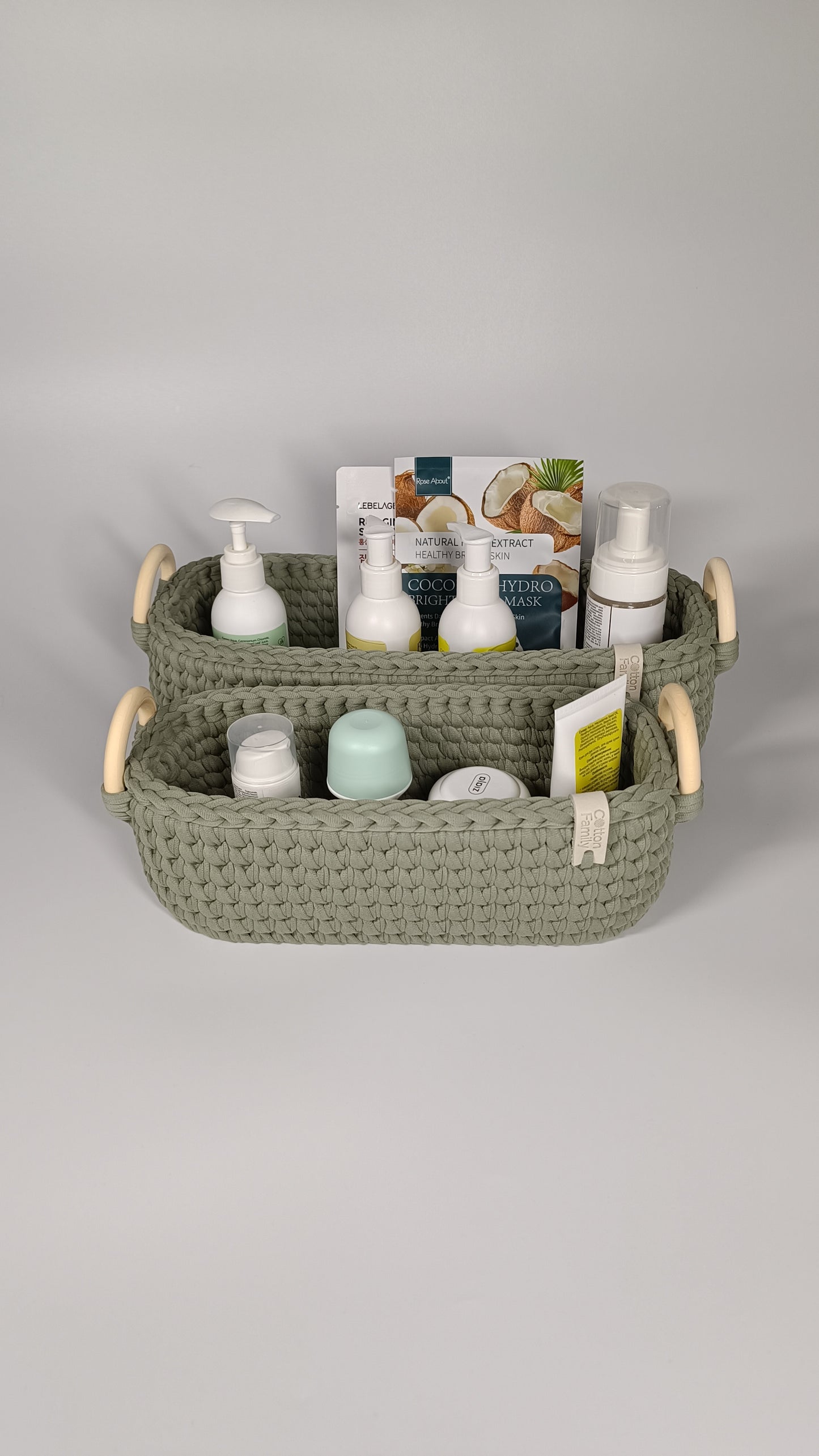 "WOODLOOP" Set of 2 Organizer Baskets