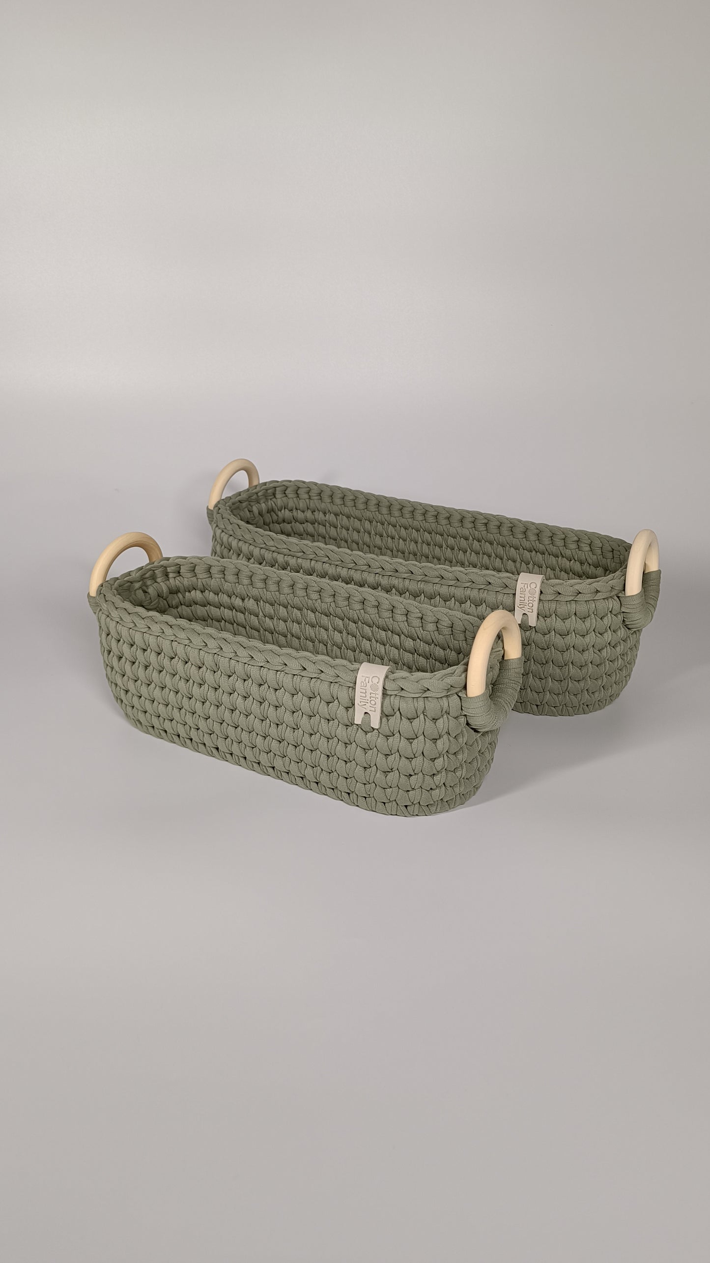 "WOODLOOP" Set of 2 Organizer Baskets