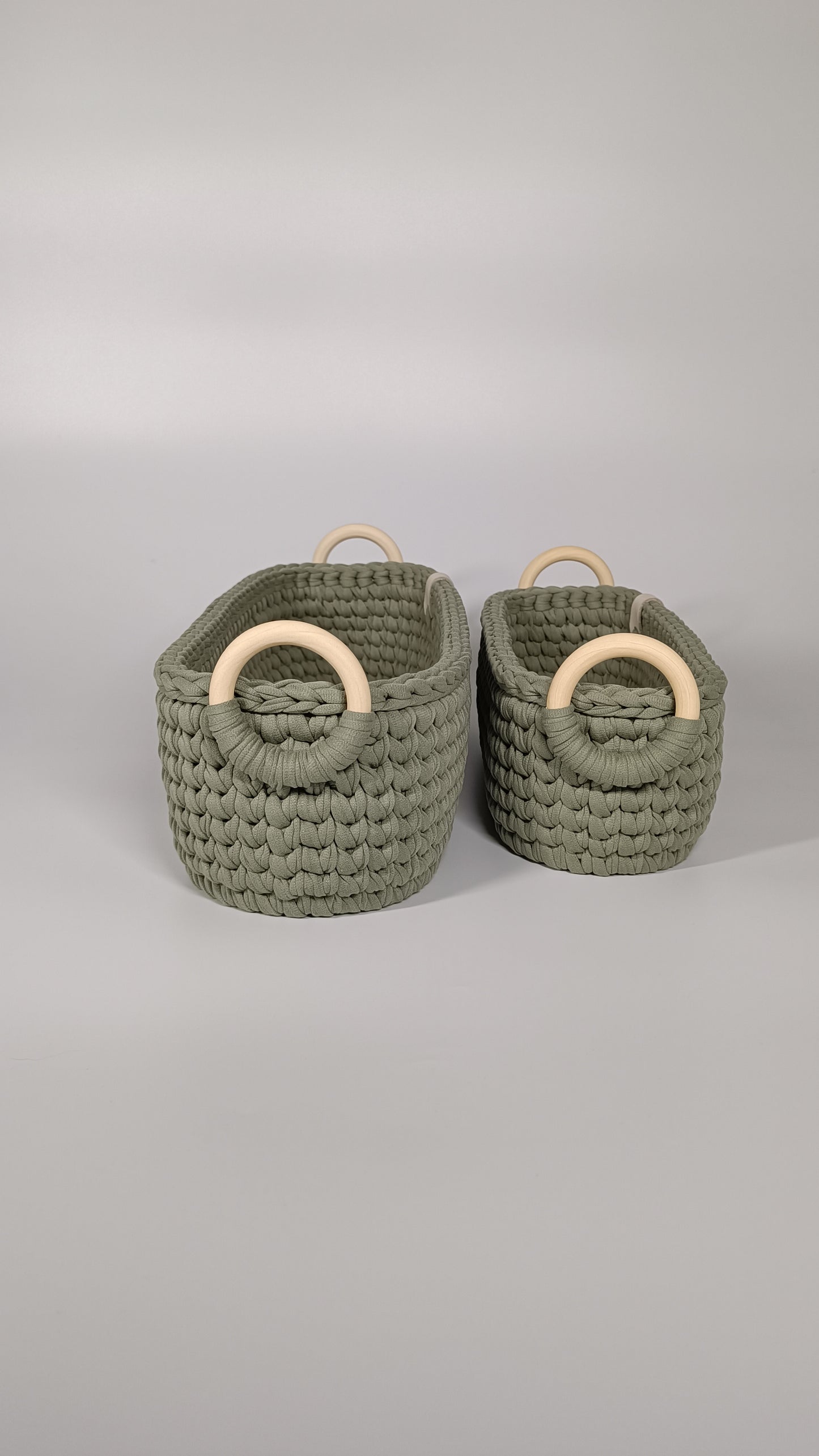 "WOODLOOP" Set of 2 Organizer Baskets