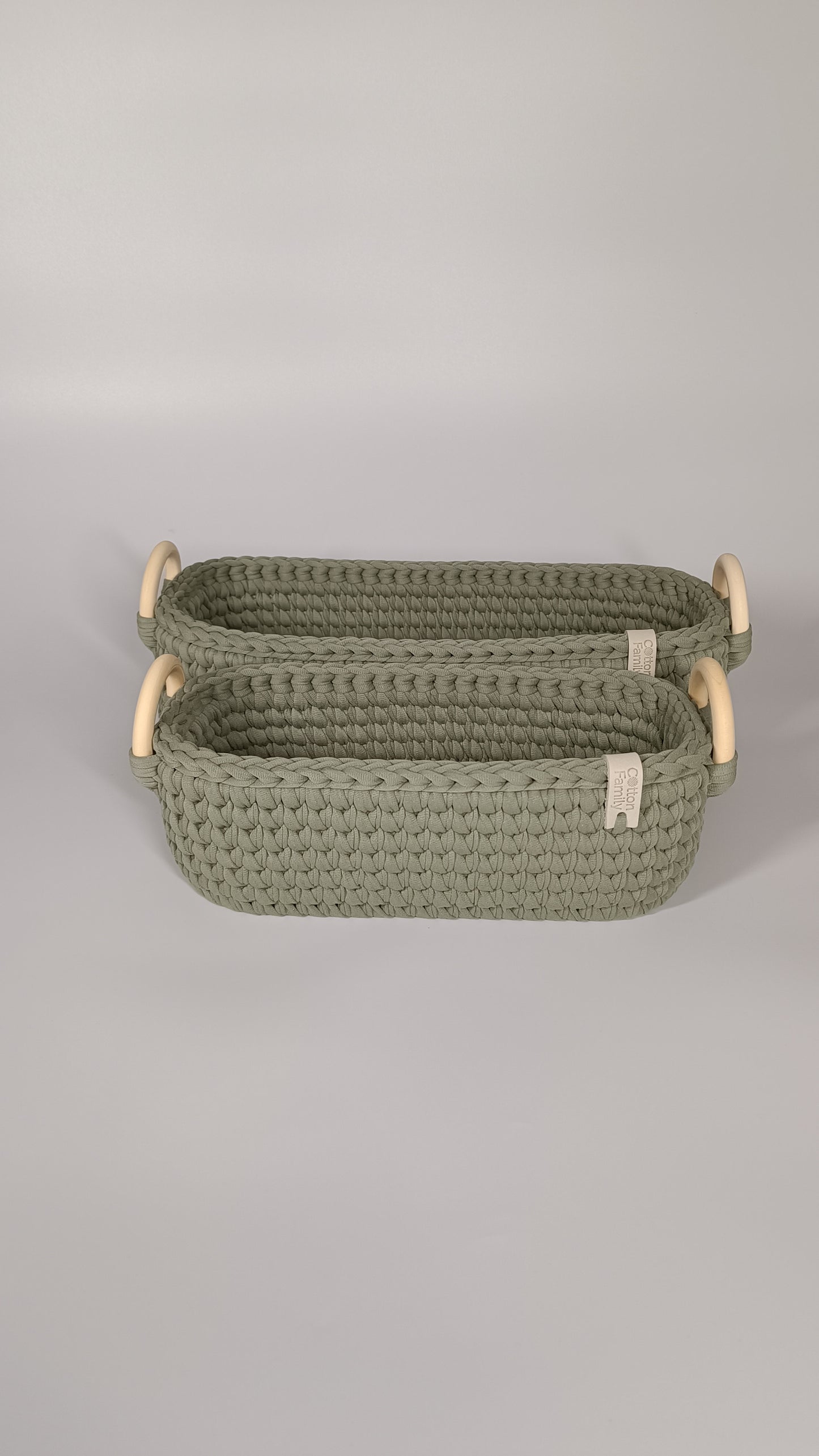 "WOODLOOP" Set of 2 Organizer Baskets