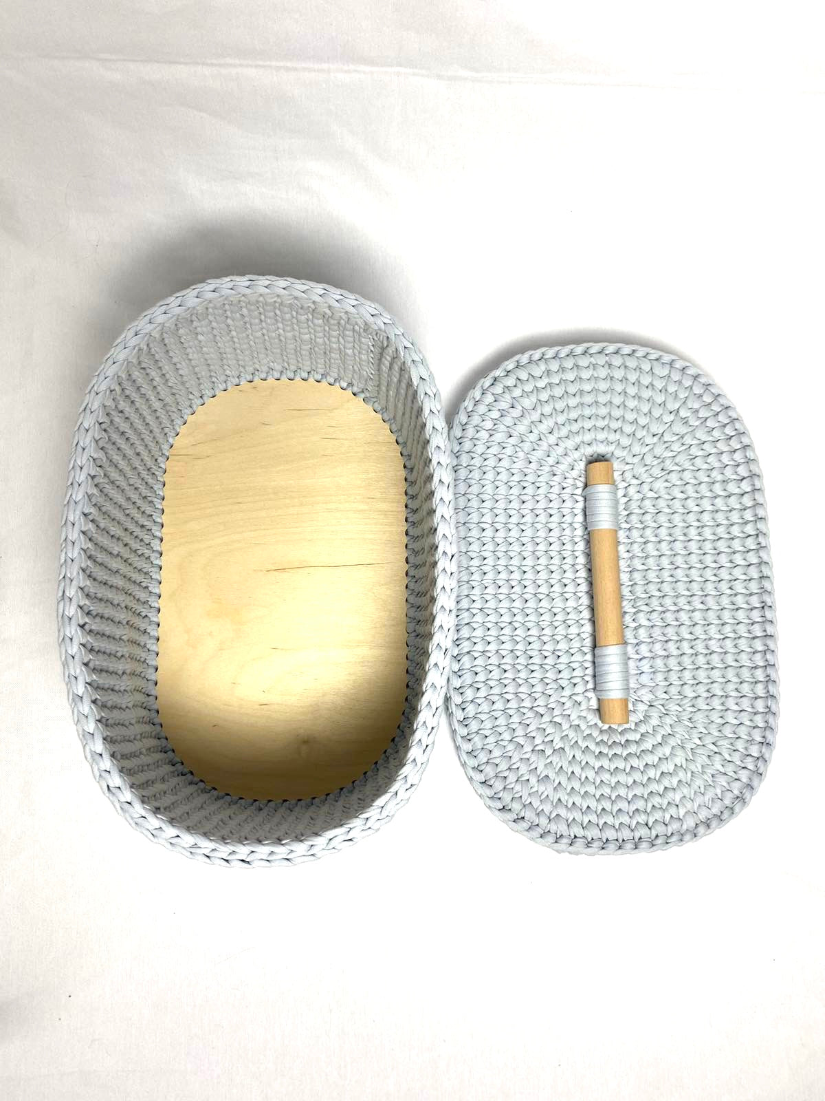 "BOX" Oval Knitted Basket LARGE