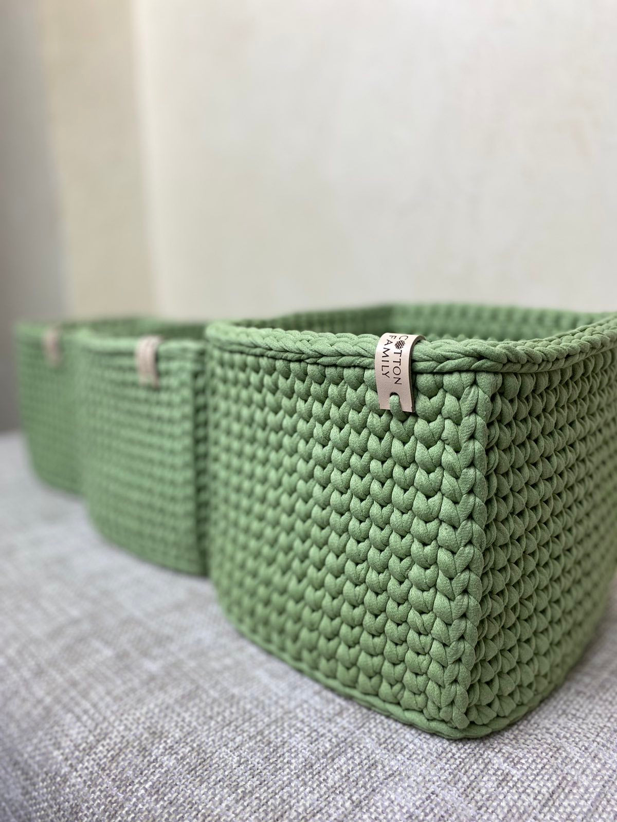 "CUBE" Set of 3 Square Organizer Baskets