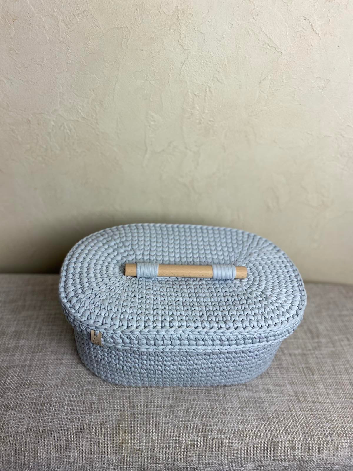 "BOX" Oval Knitted Basket LARGE