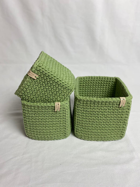 "CUBE" Set of 3 Square Organizer Baskets
