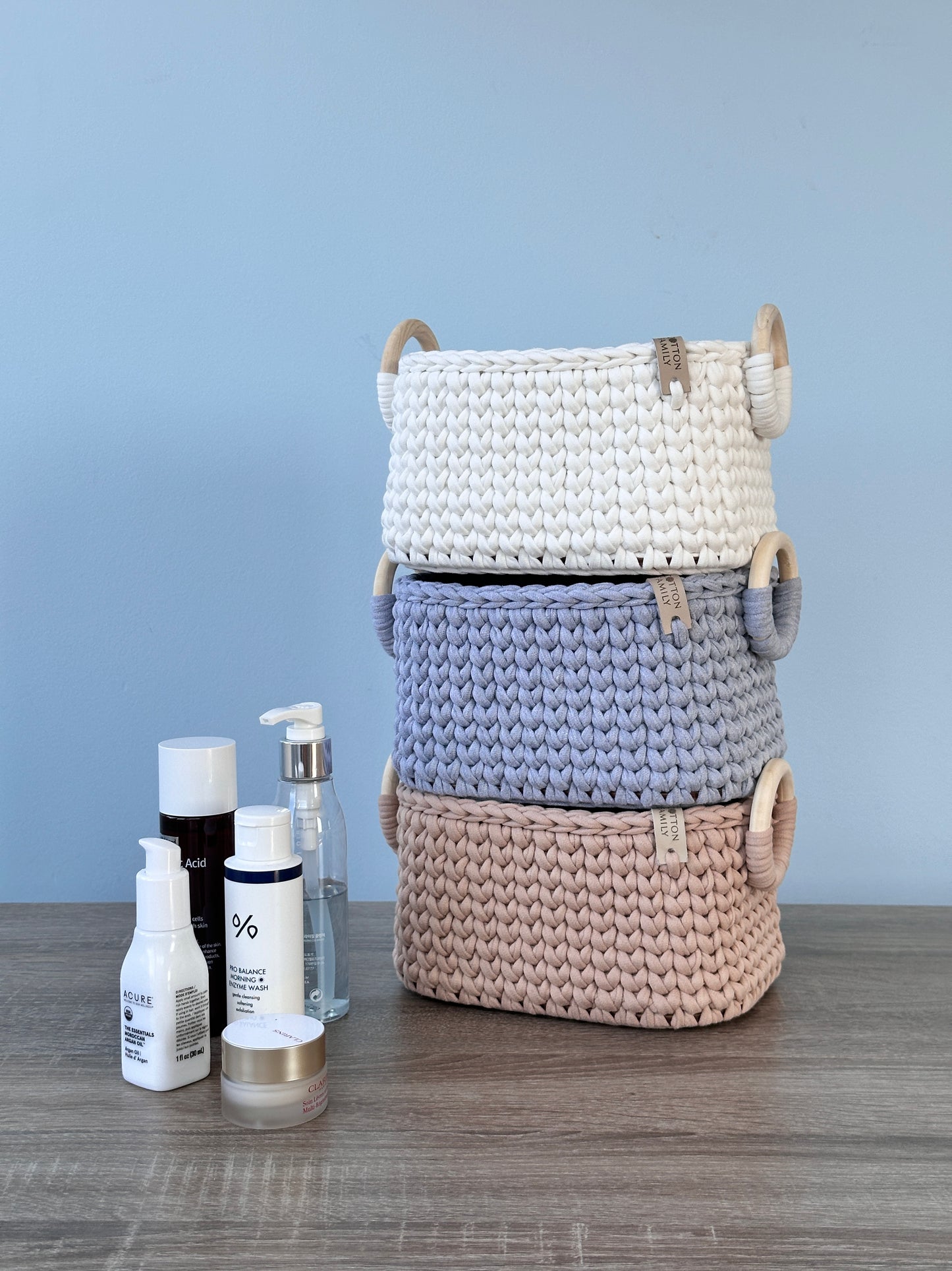 "QUAD WOODLOOP" Organizer Basket SMALL