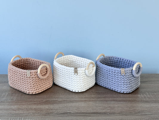 "QUAD WOODLOOP" Organizer Basket SMALL