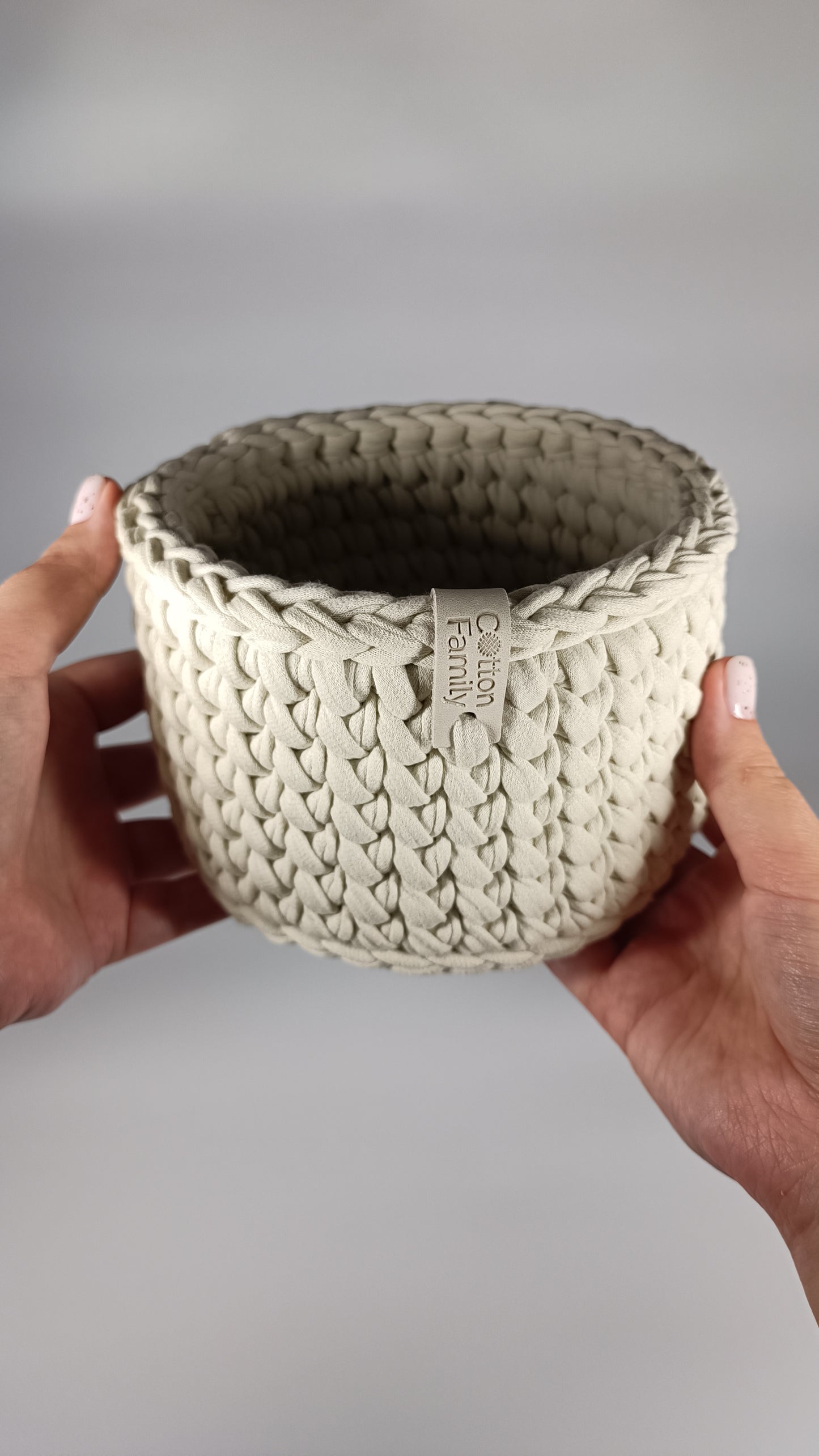 CLASSIC Set — Ivory | Handmade Round Crochet Storage Baskets (Set of 3)