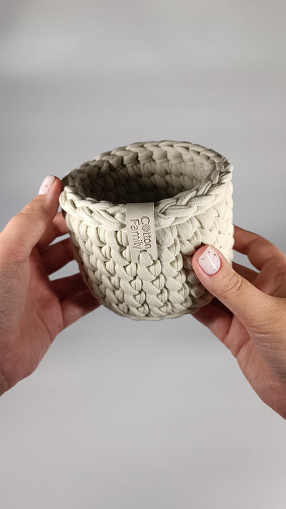 CLASSIC Set — Ivory | Handmade Round Crochet Storage Baskets (Set of 3)