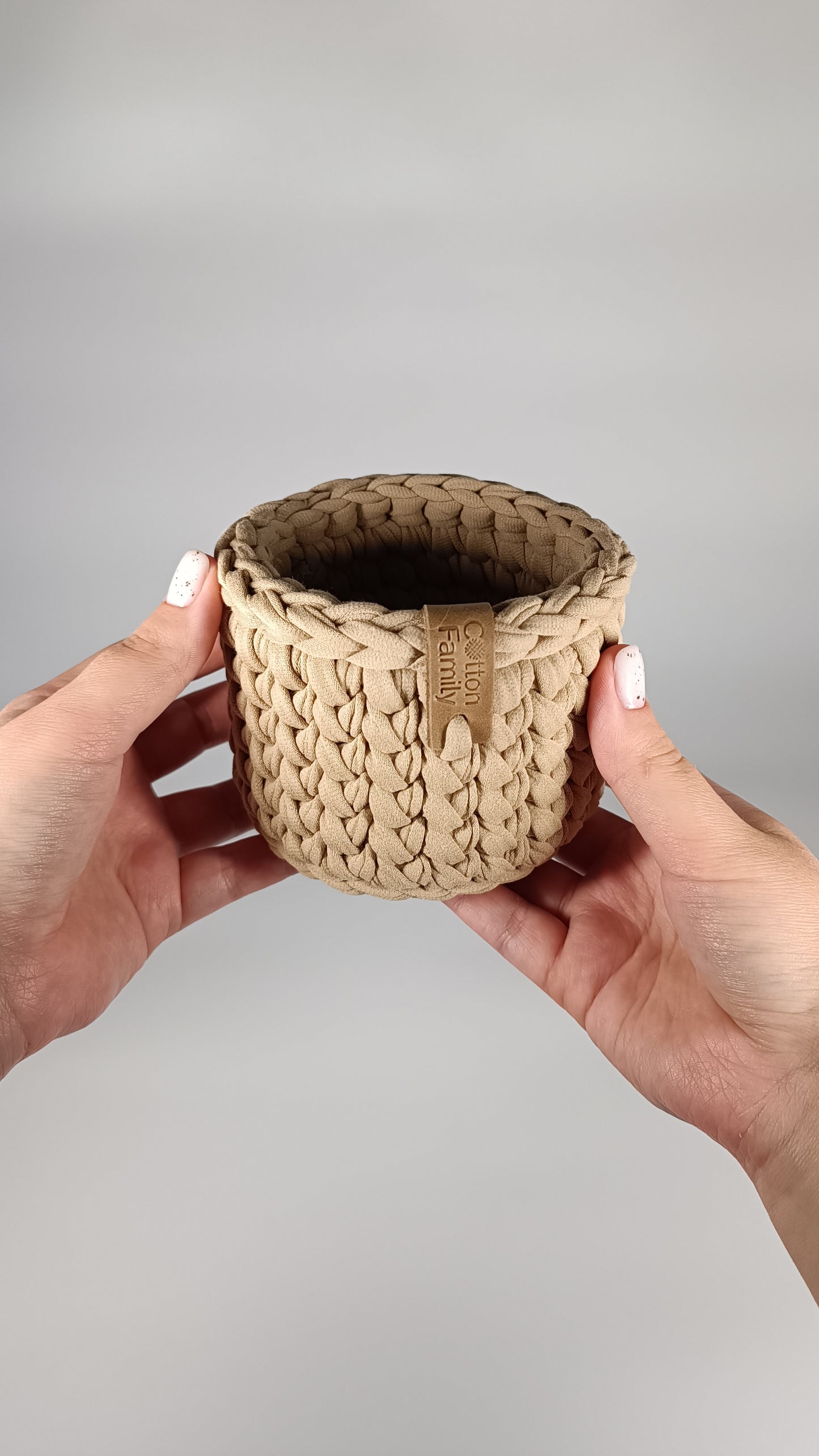 CLASSIC Set — Warm Sand | Handmade Round Crochet Storage Baskets (Set of 3)