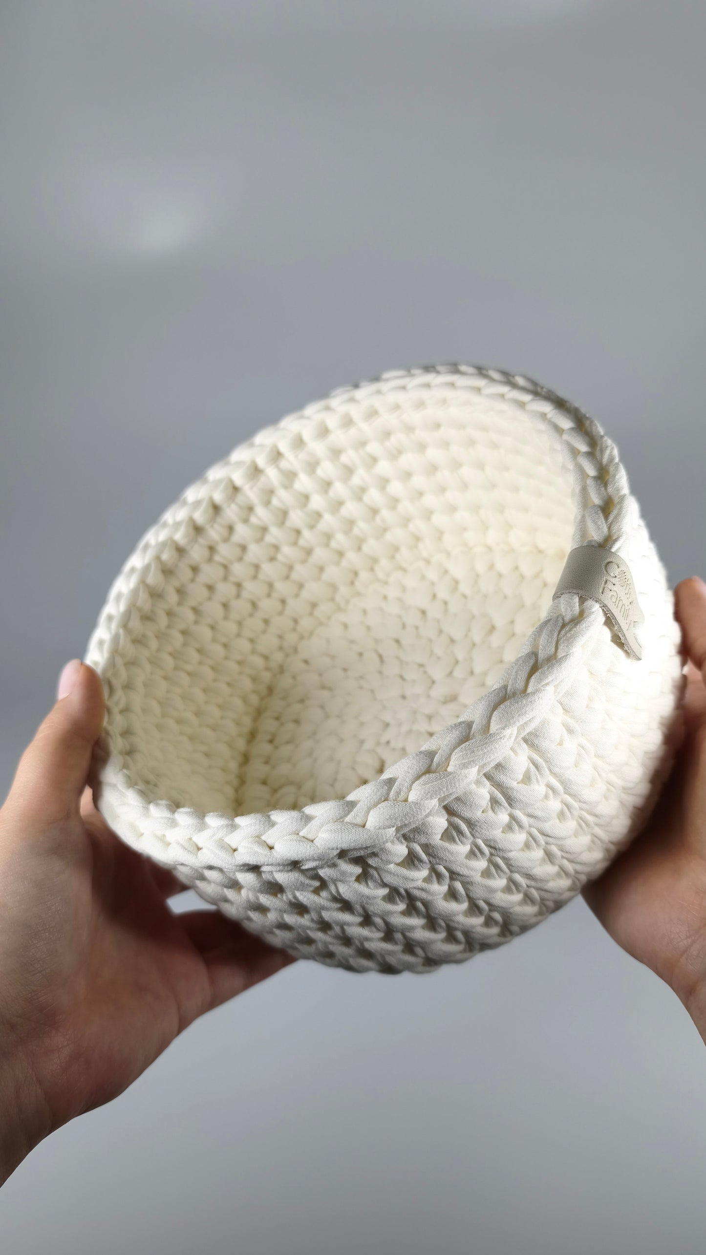 CLASSIC Set — Milk | Handmade Round Crochet Storage Baskets (Set of 3)