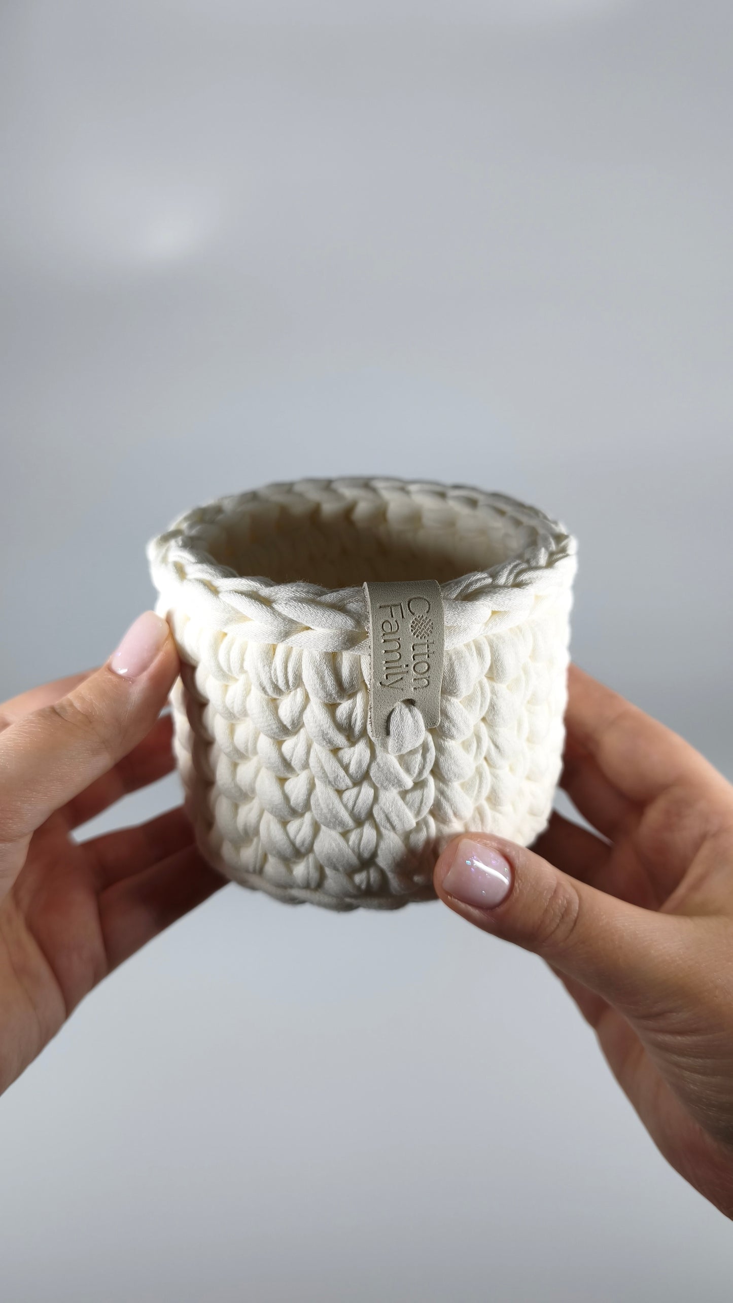 CLASSIC Set — Milk | Handmade Round Crochet Storage Baskets (Set of 3)