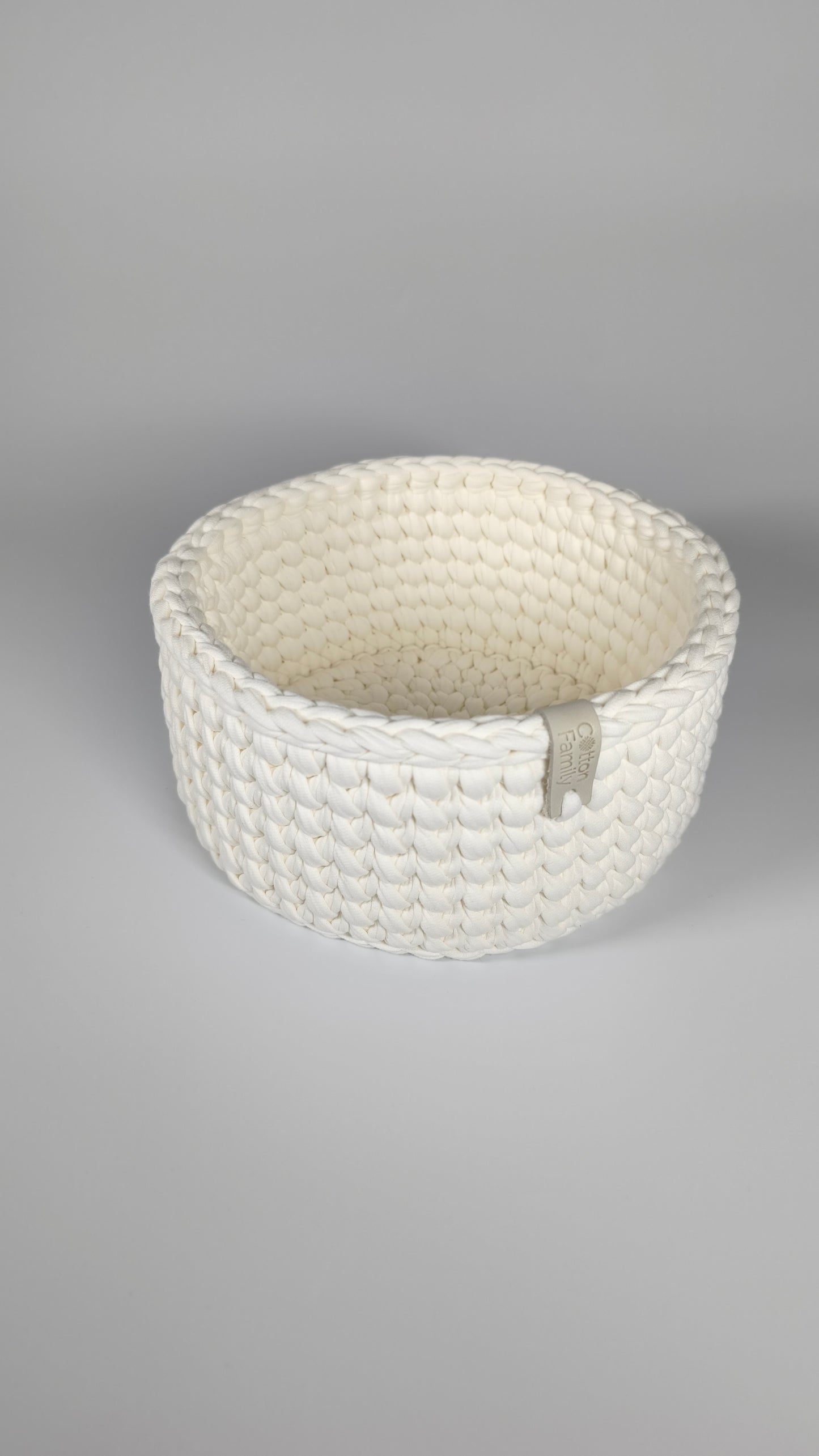 CLASSIC Set — Milk | Handmade Round Crochet Storage Baskets (Set of 3)