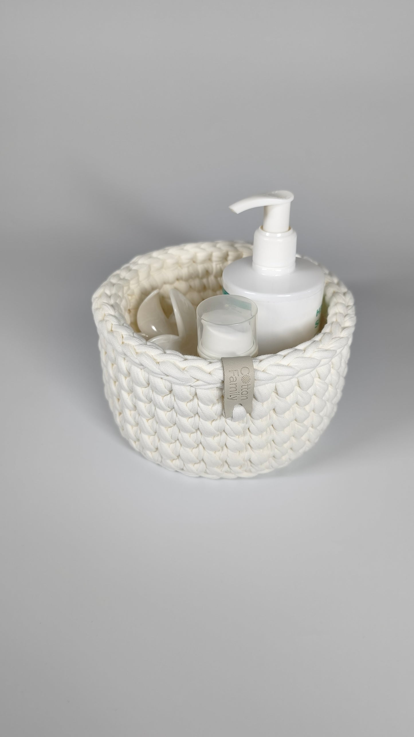 CLASSIC Set — Milk | Handmade Round Crochet Storage Baskets (Set of 3)