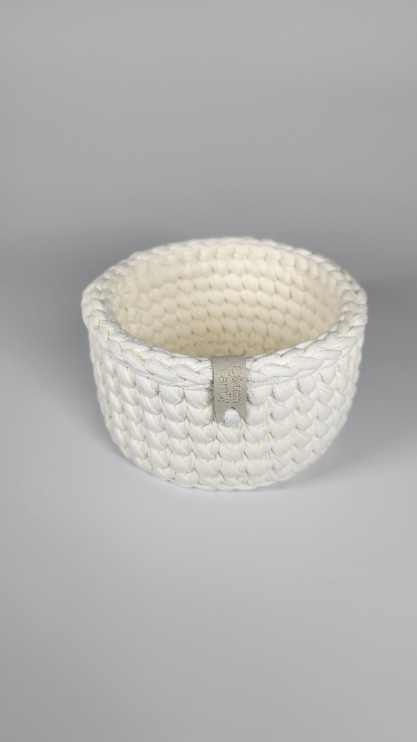CLASSIC Set — Milk | Handmade Round Crochet Storage Baskets (Set of 3)