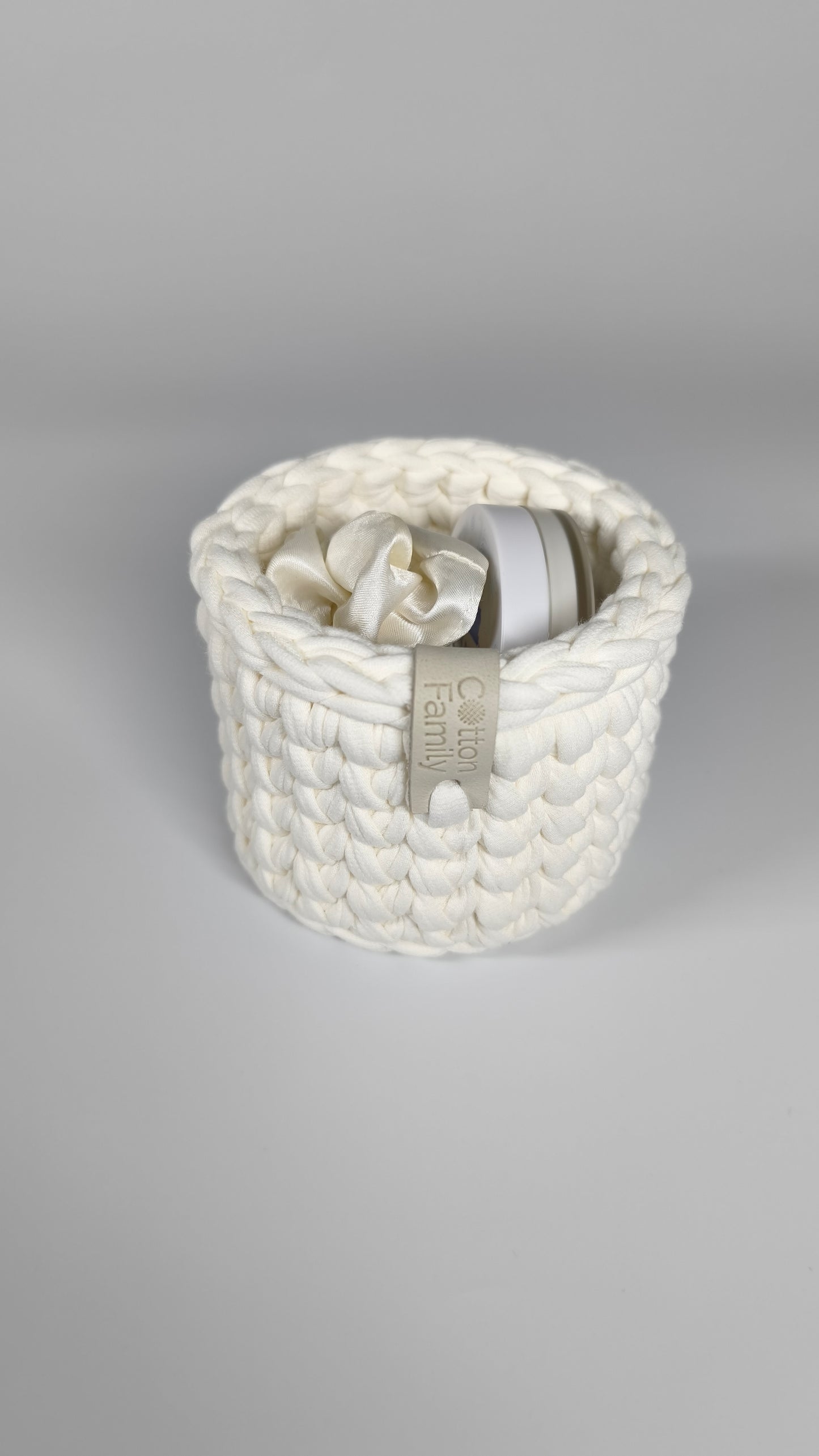 CLASSIC Set — Milk | Handmade Round Crochet Storage Baskets (Set of 3)