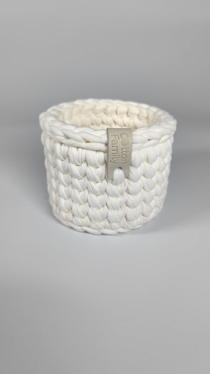 CLASSIC Set — Milk | Handmade Round Crochet Storage Baskets (Set of 3)