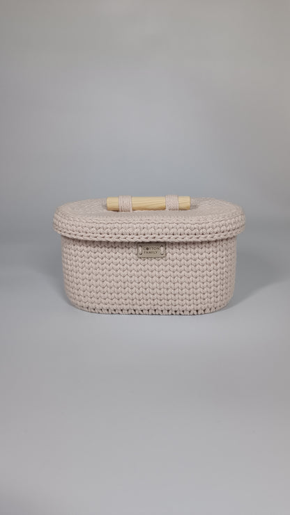"BOX" Oval Knitted Basket SMALL