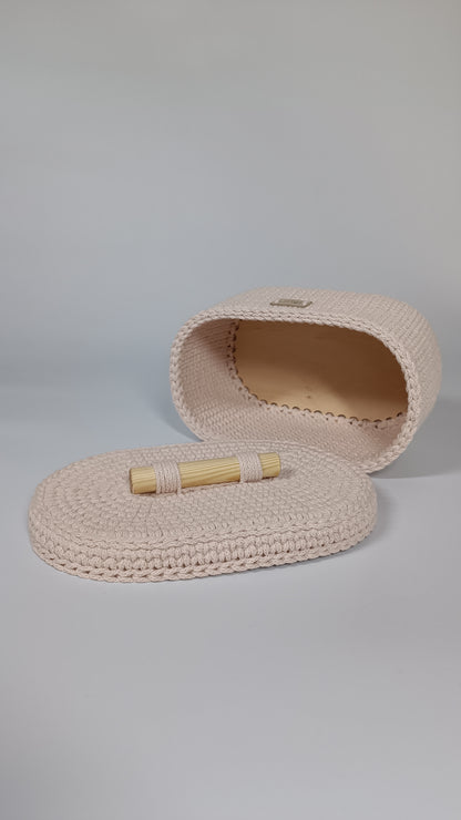 "BOX" Oval Knitted Basket SMALL