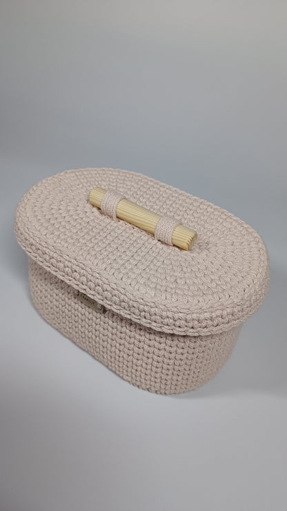 "BOX" Oval Knitted Basket SMALL