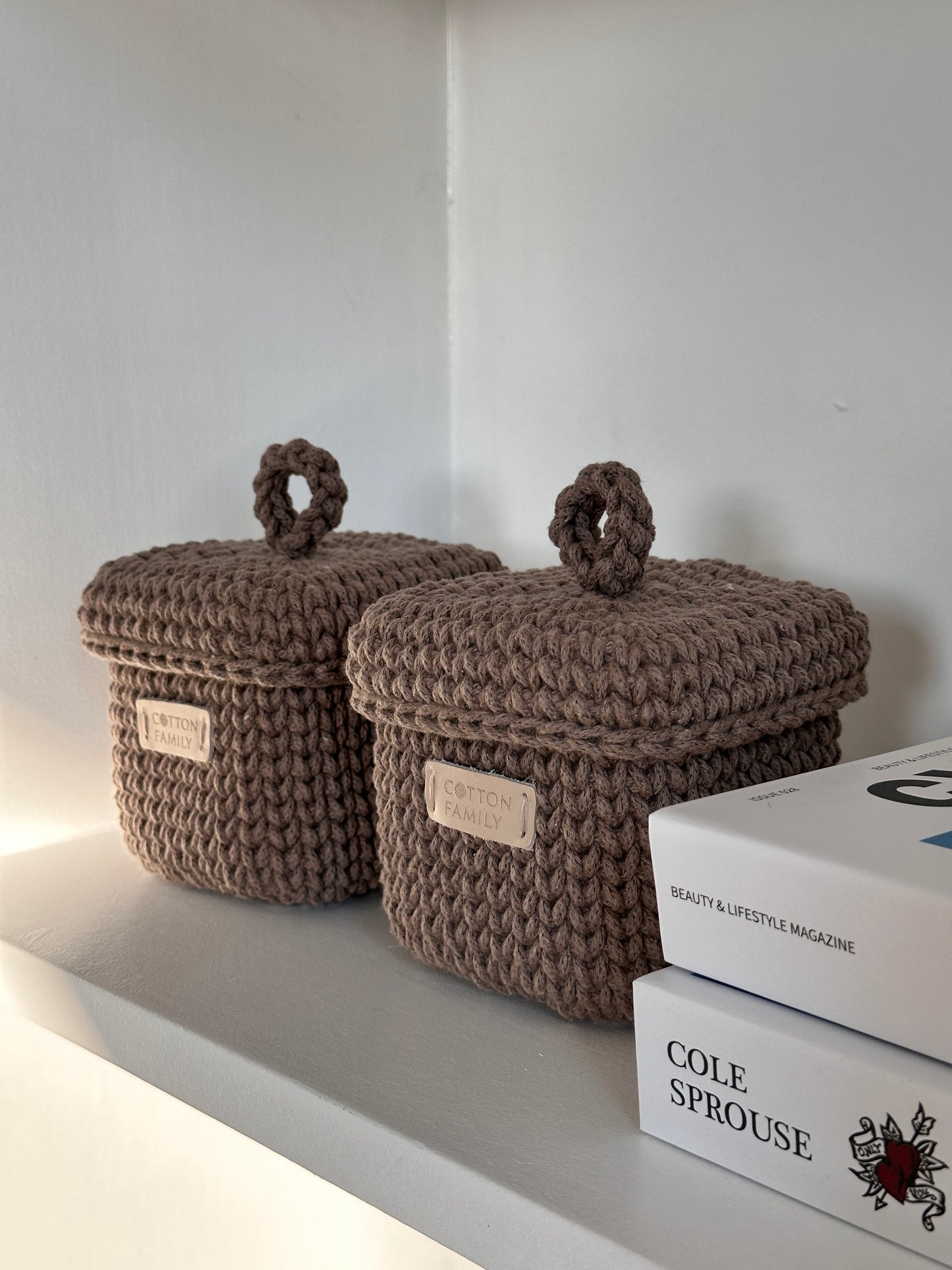 QUAD BOX Set — Coffee | Deep Neutral Handmade Organizers