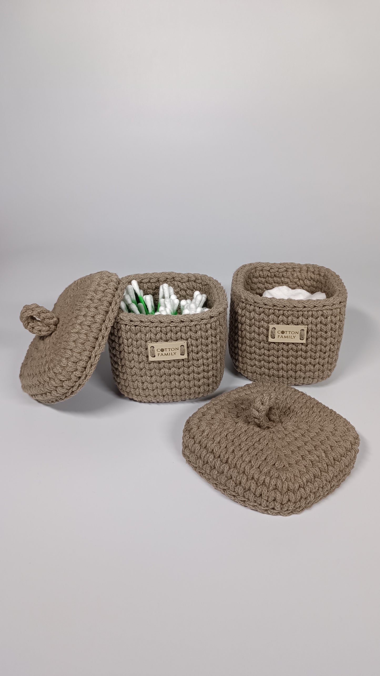 QUAD BOX Set — Coffee | Deep Neutral Handmade Organizers