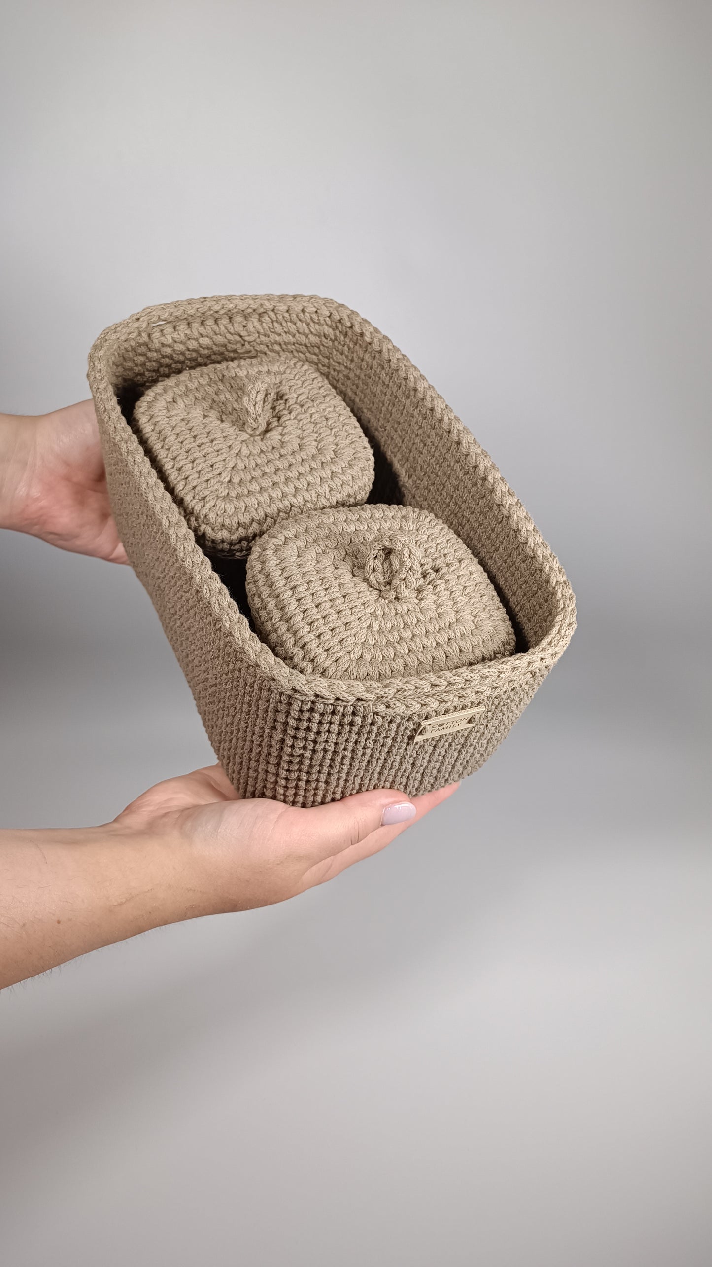 QUAD BOX Set — Coffee | Deep Neutral Handmade Organizers