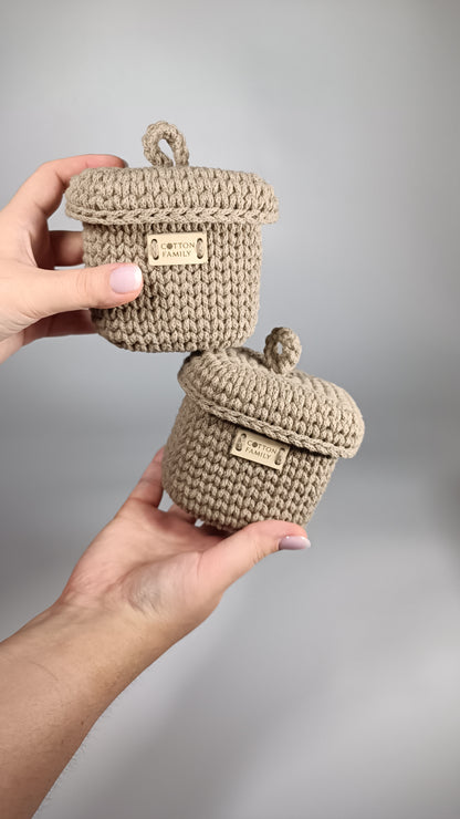 QUAD BOX Set — Coffee | Deep Neutral Handmade Organizers