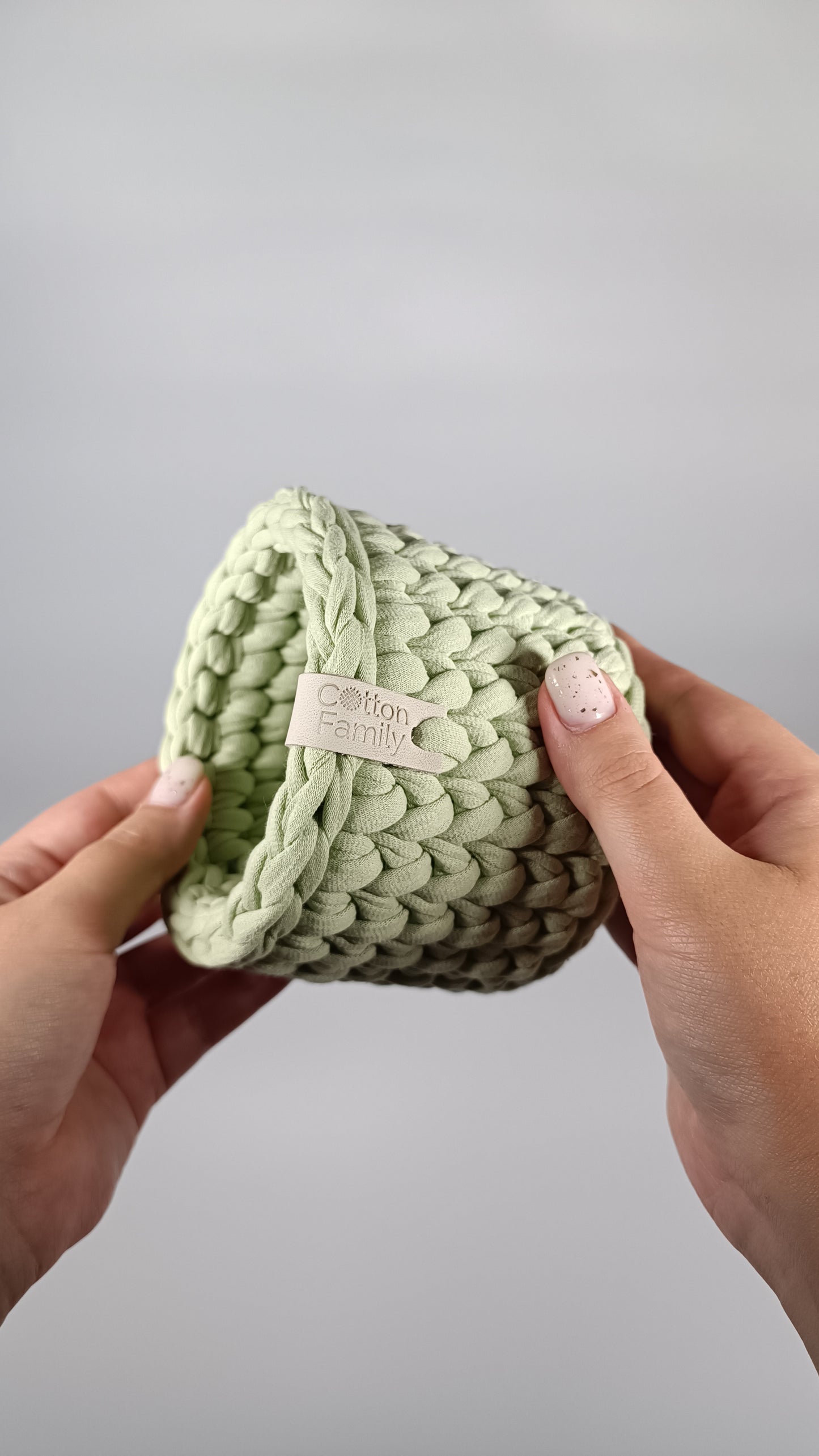 CLASSIC Set — Matcha | Handmade Round Crochet Storage Baskets (Set of 3)