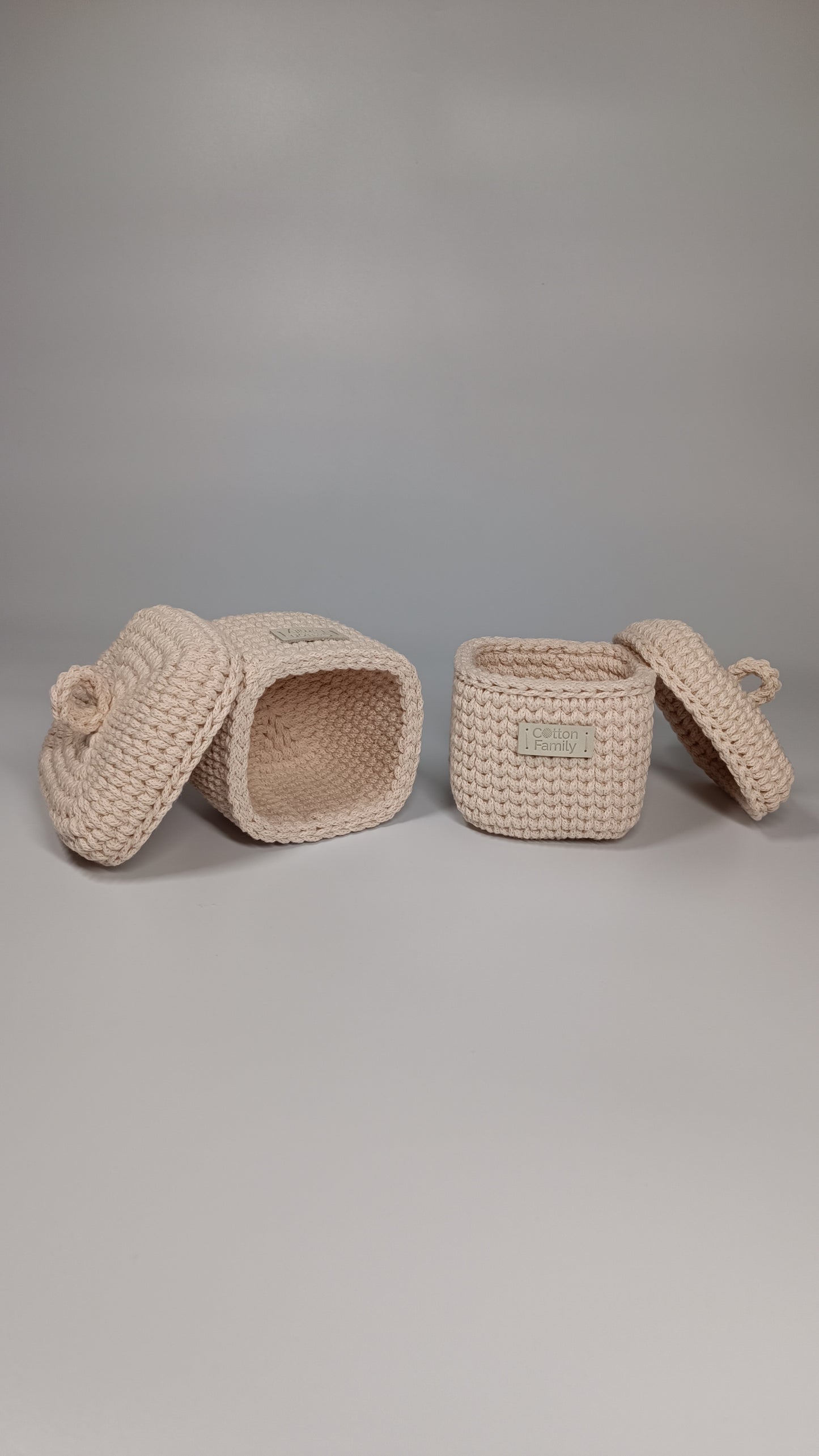 QUAD BOX Set — Nude | Soft Minimalist Cotton Storage