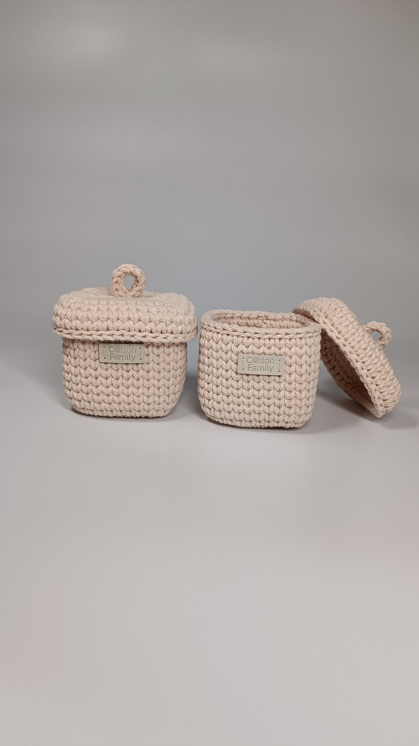 QUAD BOX Set — Nude | Soft Minimalist Cotton Storage