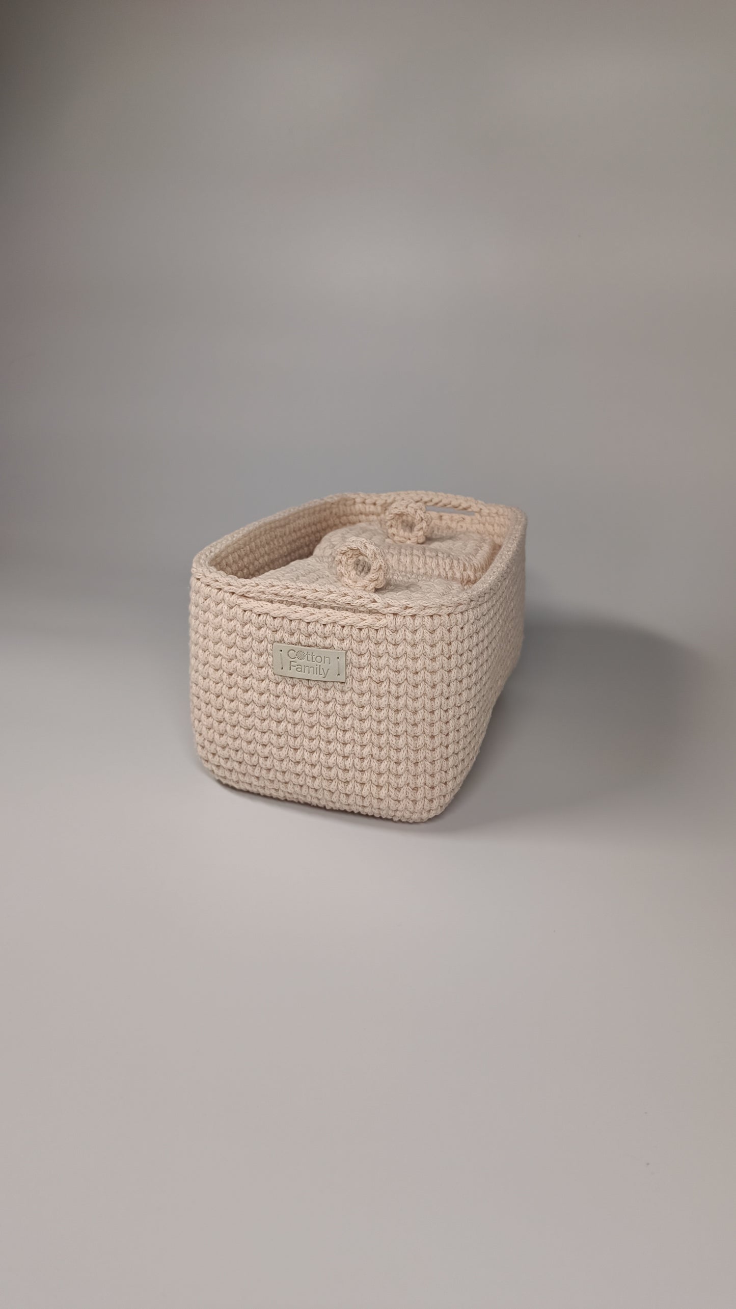 QUAD BOX Set — Nude | Soft Minimalist Cotton Storage