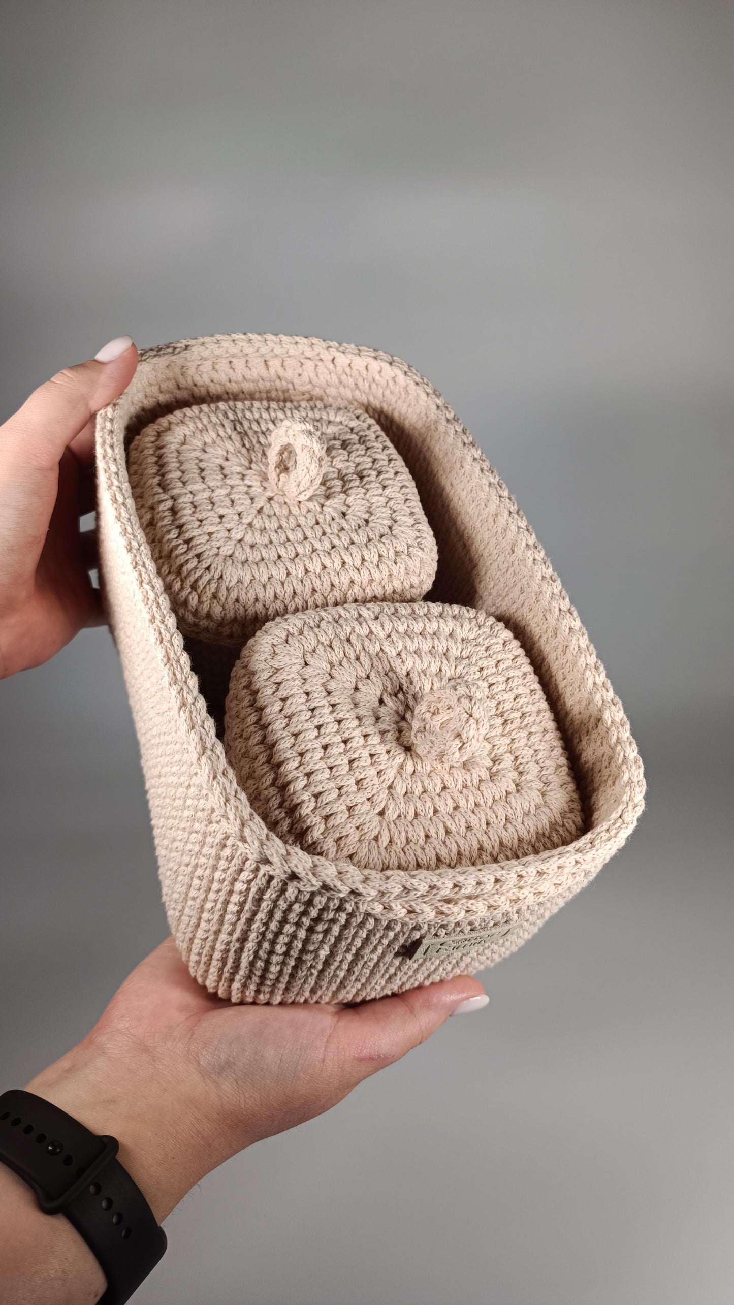 QUAD BOX Set — Nude | Soft Minimalist Cotton Storage