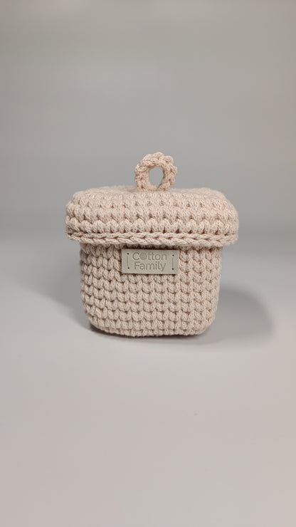 QUAD BOX Set — Nude | Soft Minimalist Cotton Storage