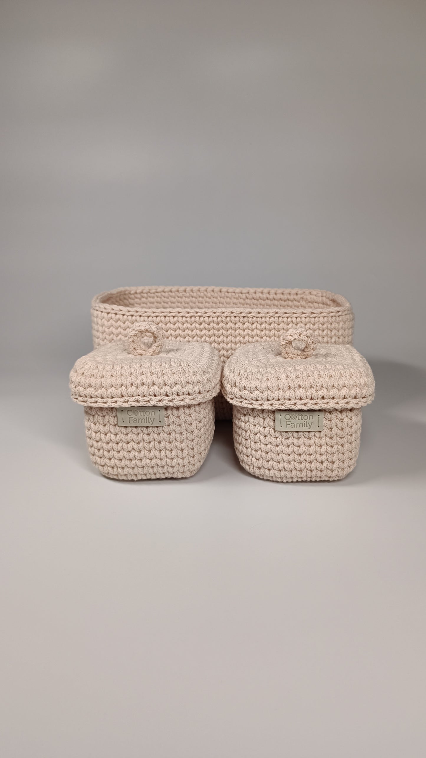 QUAD BOX Set — Nude | Soft Minimalist Cotton Storage