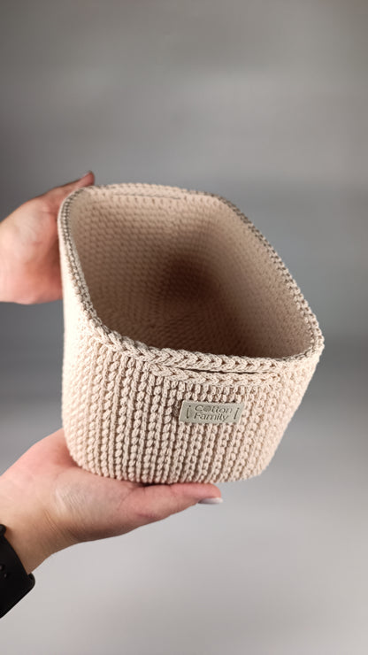 QUAD BOX Set — Nude | Soft Minimalist Cotton Storage