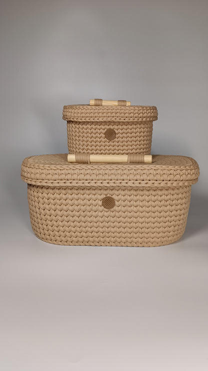 "BOX" Oval Knitted Basket LARGE