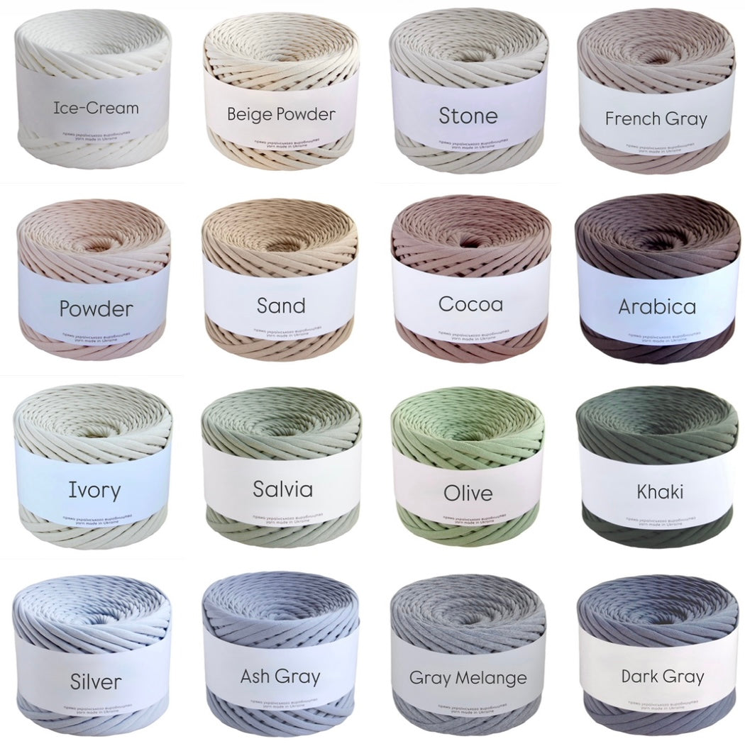 “CLASSIC” Set of 3 Round Crochet Organizer Baskets — Warm Sand