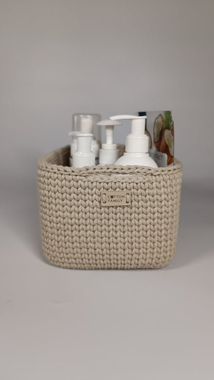 QUAD BOX Set — Beige | Natural Cotton Home Storage
