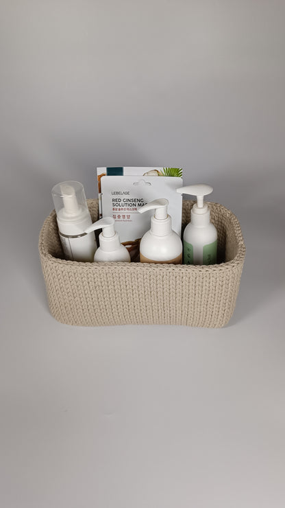 QUAD BOX Set — Beige | Natural Cotton Home Storage