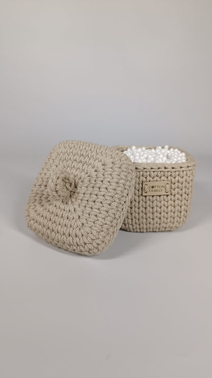 QUAD BOX Set — Beige | Natural Cotton Home Storage
