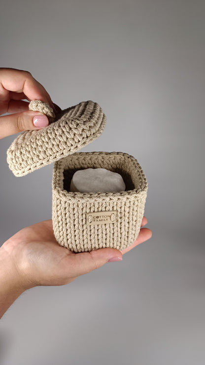 QUAD BOX Set — Beige | Natural Cotton Home Storage